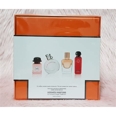 hermes perfume sampler|hermes miniature perfume gift set.